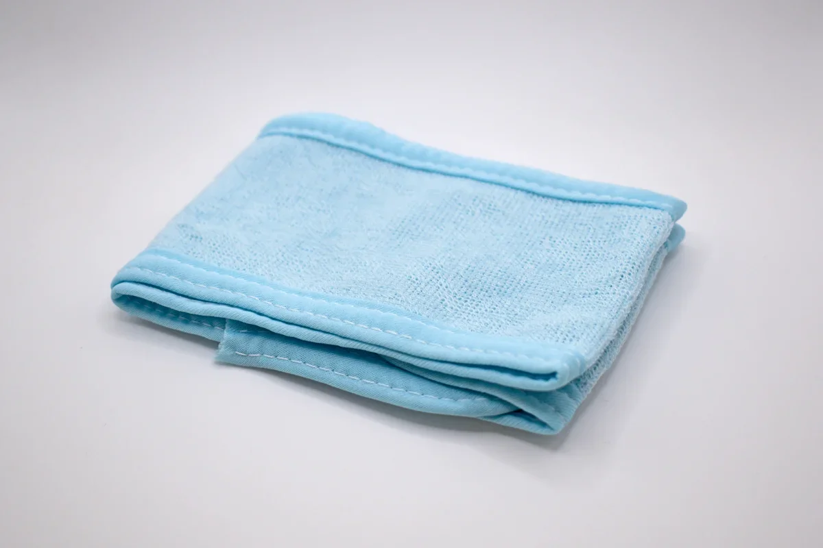 Повязка для волос махровая на липучке Чистовье, 1 шт/упк (Светло-голубая)